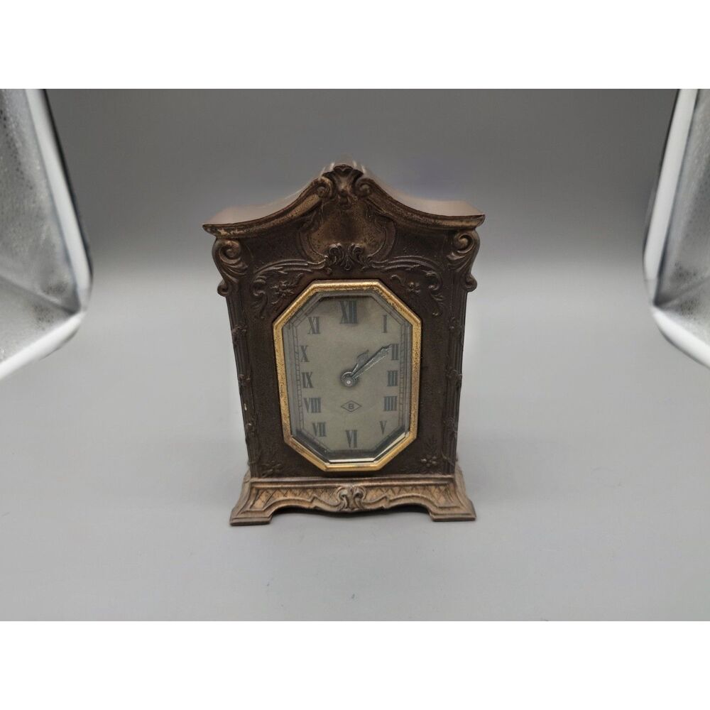 Antique Edward Miller & Co Mantel Clock Baroque Wind Up Collectible [GNH024765]